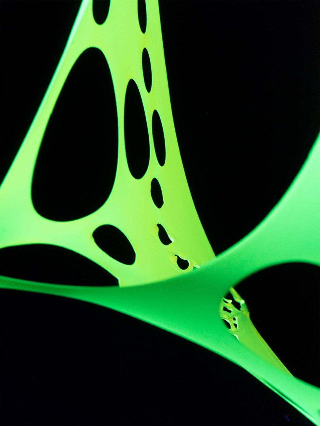 Schwarzlicht Segel Spandex | Progspy Neon Space Star II | Vanille | 1,5 x 3m | UV-aktiv | Leuchtend