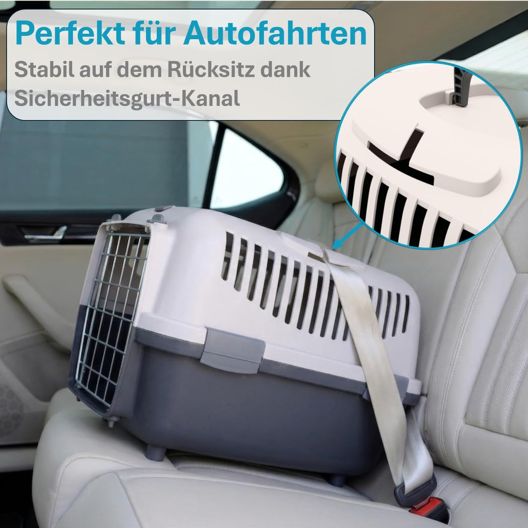 Nomade Hundebox - Transportbox für kleine Hunde und Katzen - Kann bis zu 6 kg tragen. Robustes Polyp