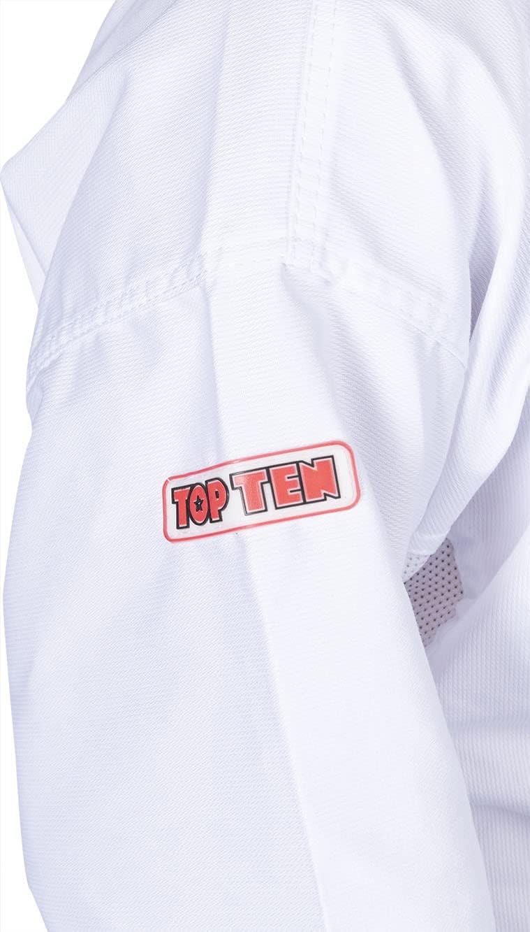 TOP TEN Taekwond-Do Dobok „De-Luxe“ (ITF Approved) 180 Weiss, 180 Wei&amp;
