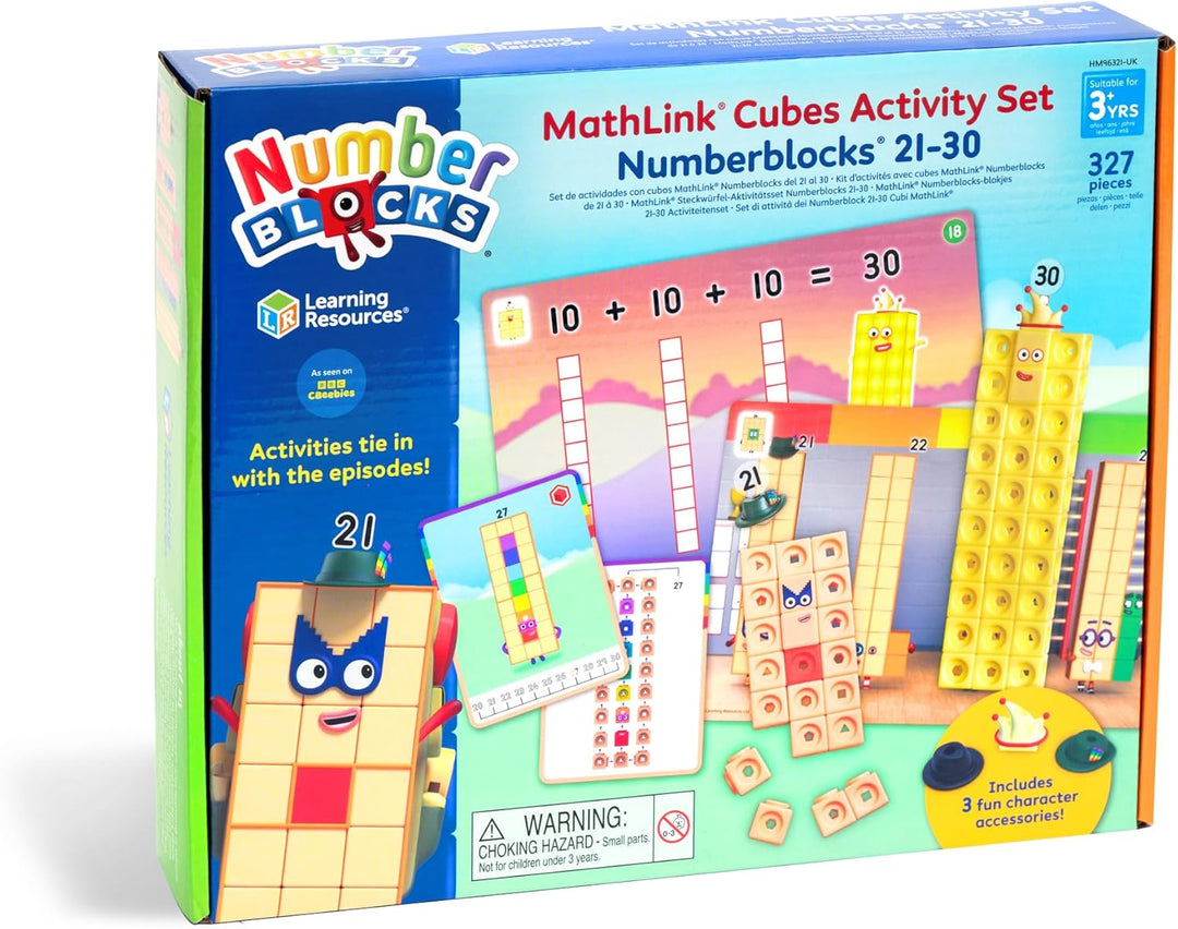 Learning Resources MathLink Cubes Numberblocks 21–30 Aktivitätsset – 235 Würfel & Zubehör zum Bauen