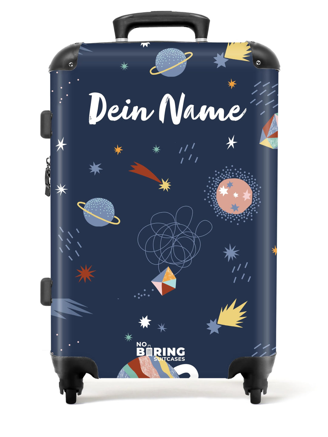 Kinderkoffer Personalisiert, 67 cm - 72 L - Reisekoffer, Rollkoffer Kinder - Trolley Gross Planetenm