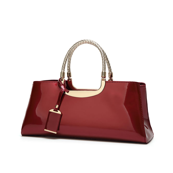 Coolives Damen Handtasche Tasche aus PU-Lackleder Henkeltasche Abendtasche Schultertasche Umhängetas