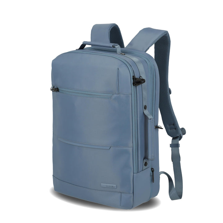 Travelite Handgepäck Rucksack, Laptop Rucksack 15,6 Zoll, WORKFLOW Reiserucksack aus recyceltem Mate