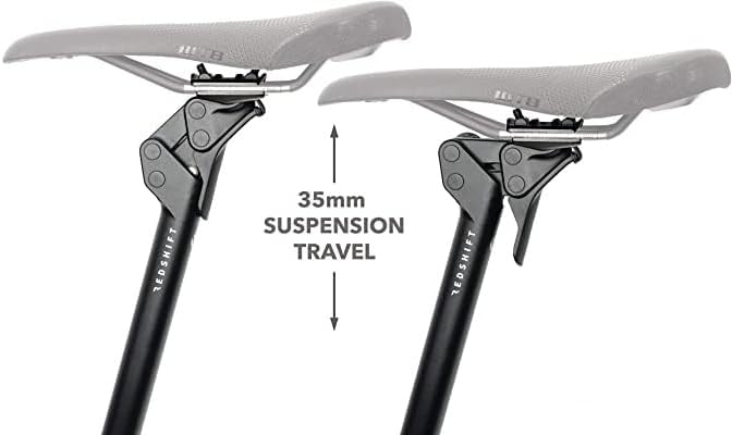 REDSHIFT ShockStop Suspension Seatpost for Bicycles 31.6mm Dia x 350mm Length, 31.6mm Dia x 350mm Le