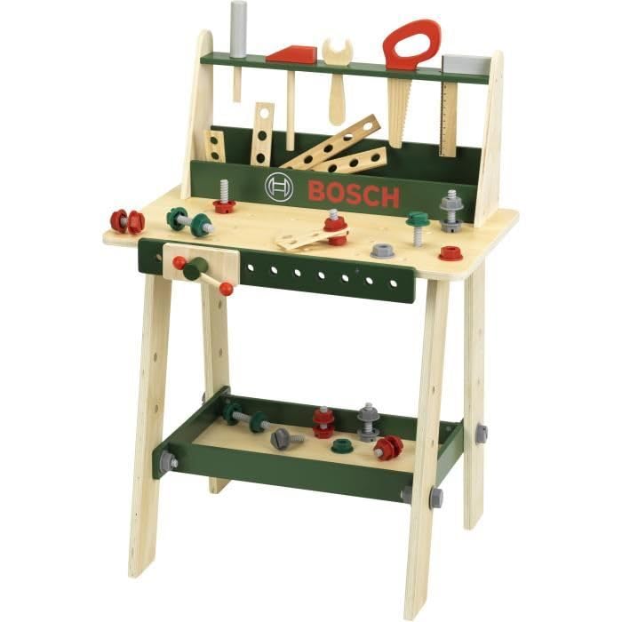 Klein Toys Bosch – speelgoed werkbank – 16-delig – hout – meerkleurig