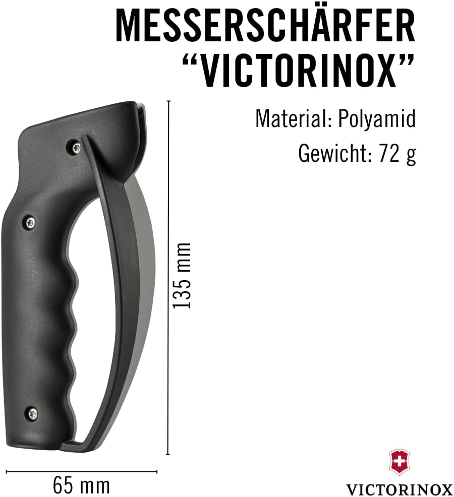 VICTORINOX Profi Messerschärfer, Messerschleifer, Knife Sharpener, Robuster Kunststoffgriff, Grau Si