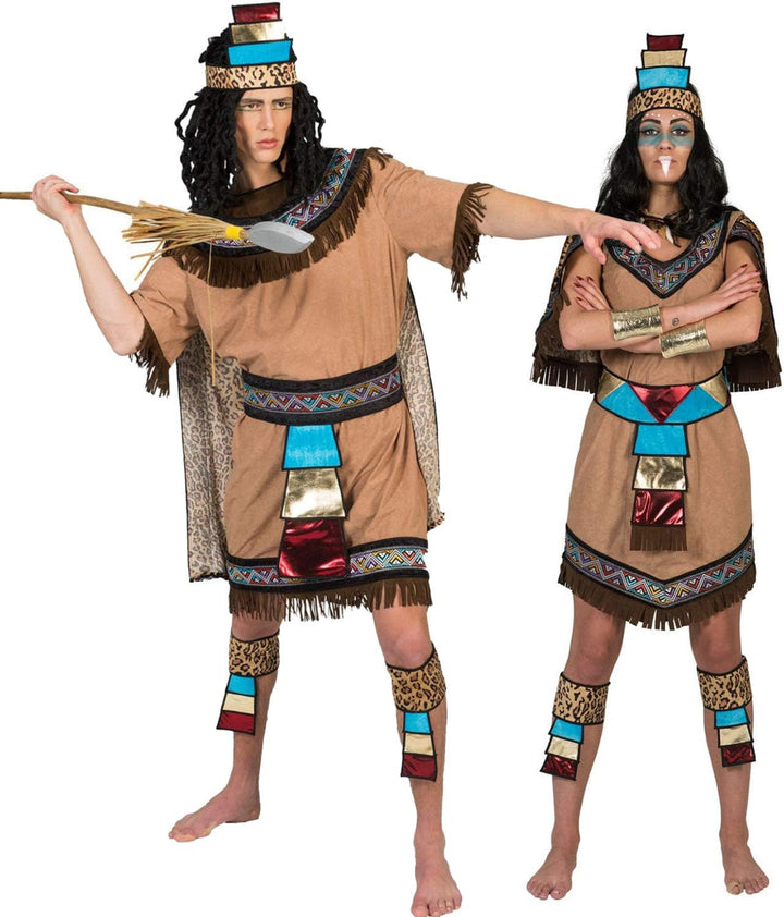 Kostüm Azteke Herr Inyan Grösse 48/50 Herrenkostüm Mexiko Ethno Nationen Südamerika Inka Völker Pier
