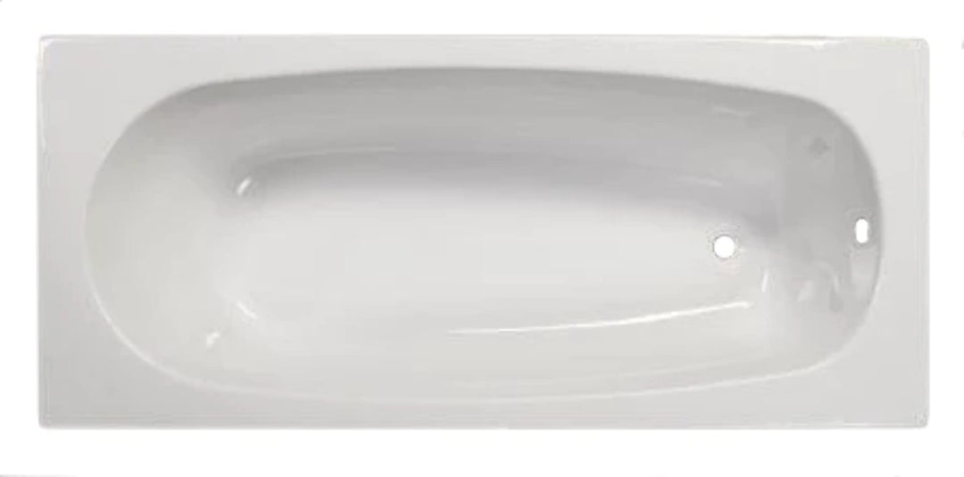 Sanotechnik Badewanne LINEA160 Weiss 120 Liter 160 x 70 x 41 cm, Acrylwanne, ergonomische Körperform