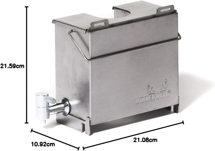 Winnerwell Water Tank Medium | Kompatibel mit mittelgrossen Kaminöfen | Haltbarer Edelstahl 304