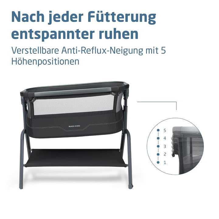 Maxi-Cosi Iora2 Baby Stubenbett, 0–6 Monate (9 kg), Elegance Graphite Elegance Graphite Iora 2, Eleg
