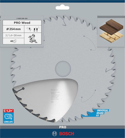 Bosch Accessories Bosch Professional Kreissägeblatt Optiline Wood (für Holz, 254 x 30 x 2,0 mm, 40 Z