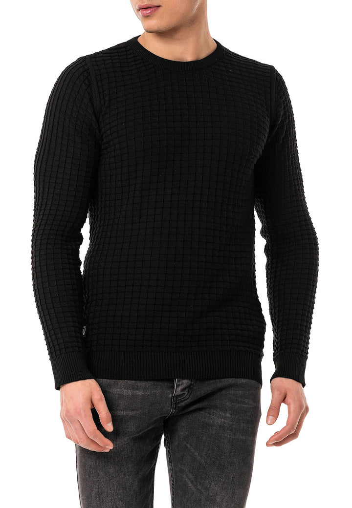 Redbridge Herren Strickpullover Pullover XL Schwarz, XL Schwarz