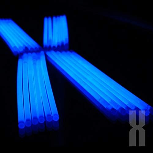 KNIXS 500x Arm-Knicklichter – Blau leuchtend inkl. 500x 3D-Verbinder und 10x Ballverbinder und 7-Loc