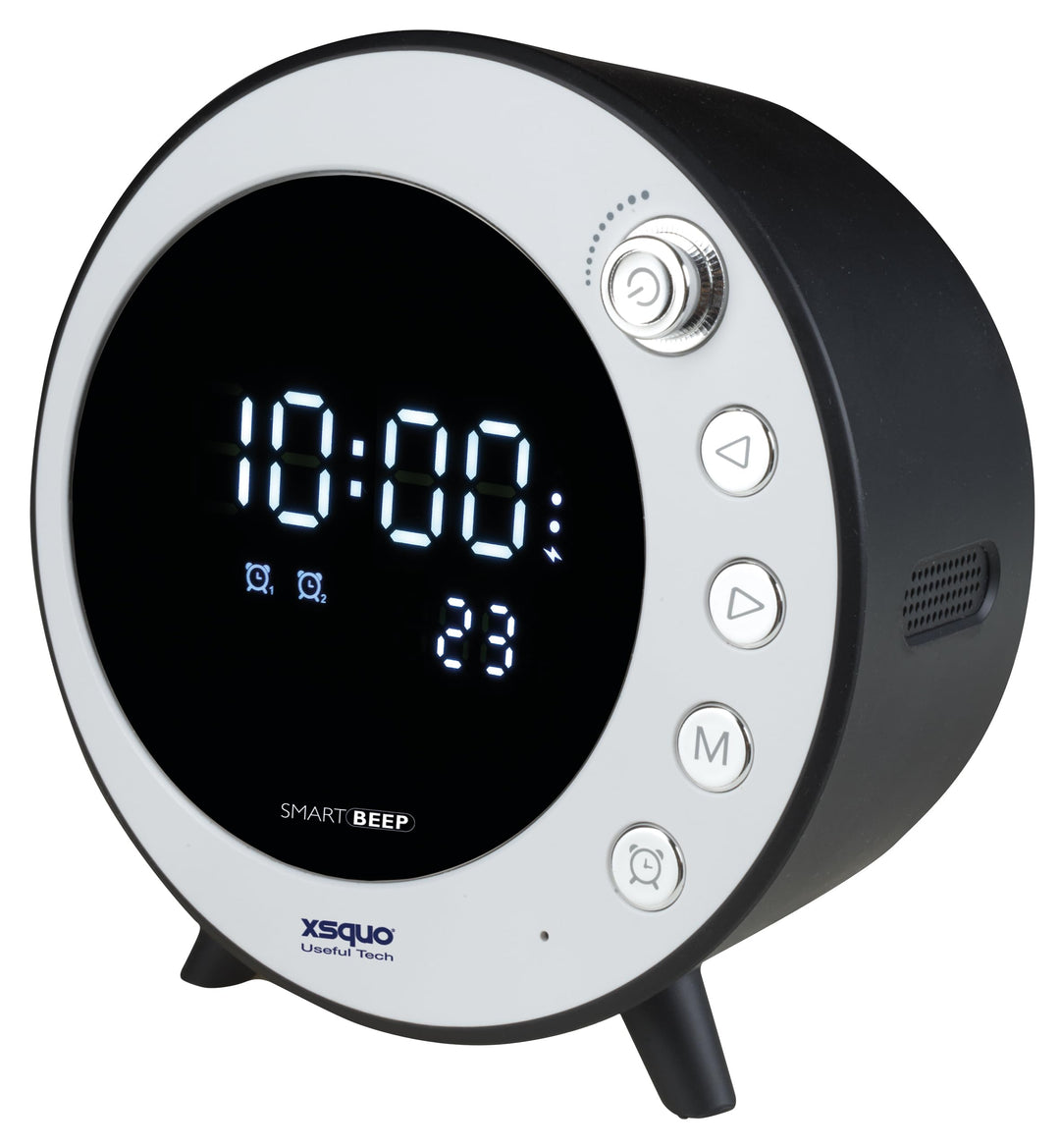 XSQUO Useful Tech Radiowecker mit Batterie und Bluetooth, Dual-Wecker mit FM-Radio, Musik-Player, un