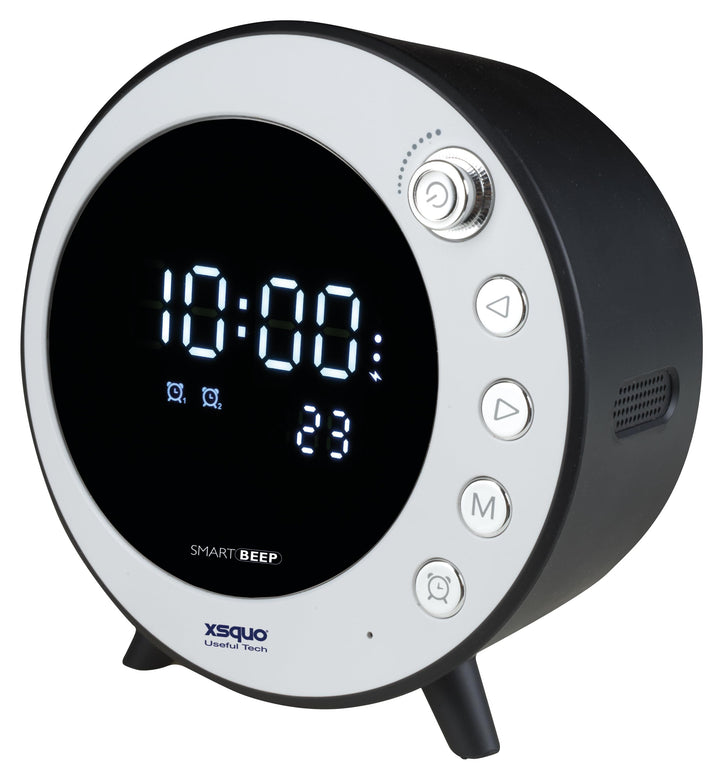 XSQUO Useful Tech Radiowecker mit Batterie und Bluetooth, Dual-Wecker mit FM-Radio, Musik-Player, un