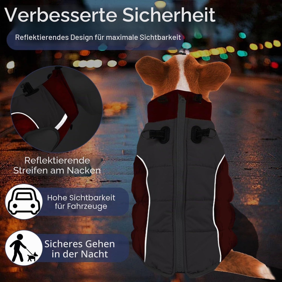 Wintermantel Hundemantel Gross Hund, Hundemantel Winter Rollkragen Warme Reflektierende,Haustier Ski