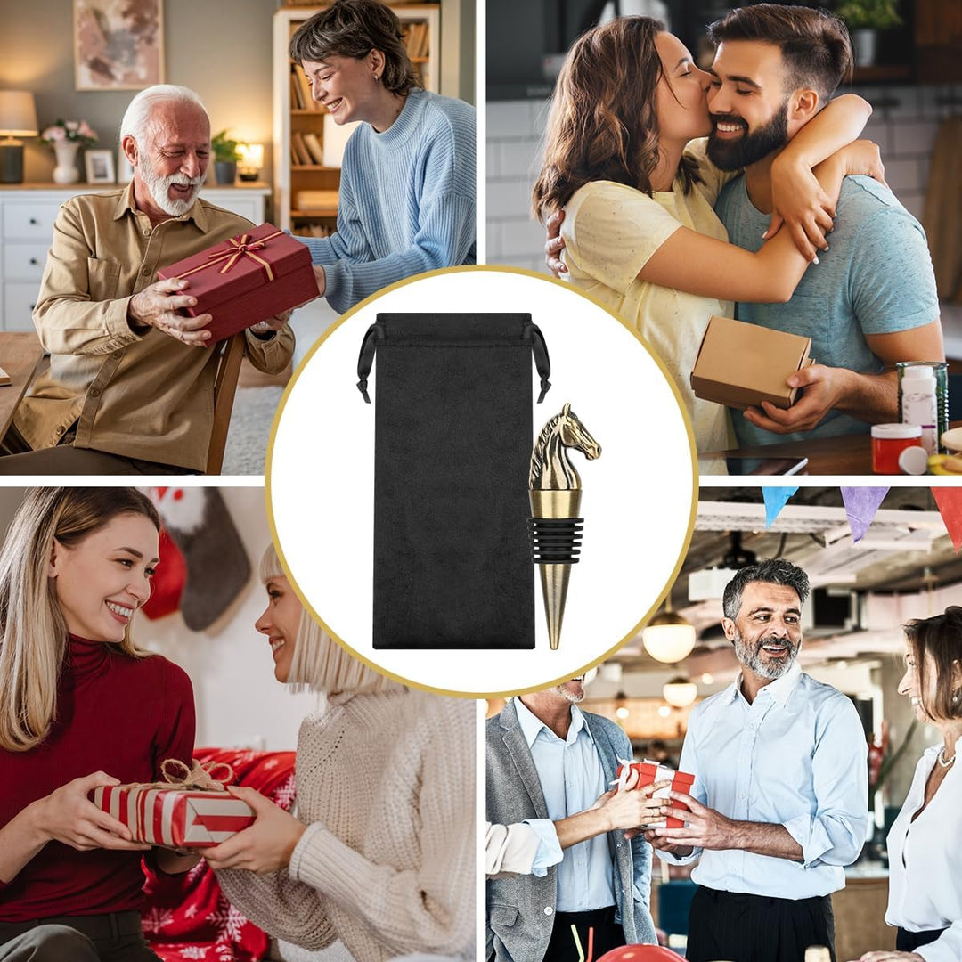 LKKCHER Pferd Weinflaschenverschluss, Erwachsene Pferde Geschenk Weingeschenke Geschenk Pferde Zubeh