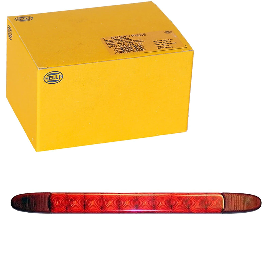 HELLA - Zusatzbremsleuchte - LED - 12V - Anbau/geklebt - Lichtscheibenfarbe: rot - LED-Lichtfarbe: r