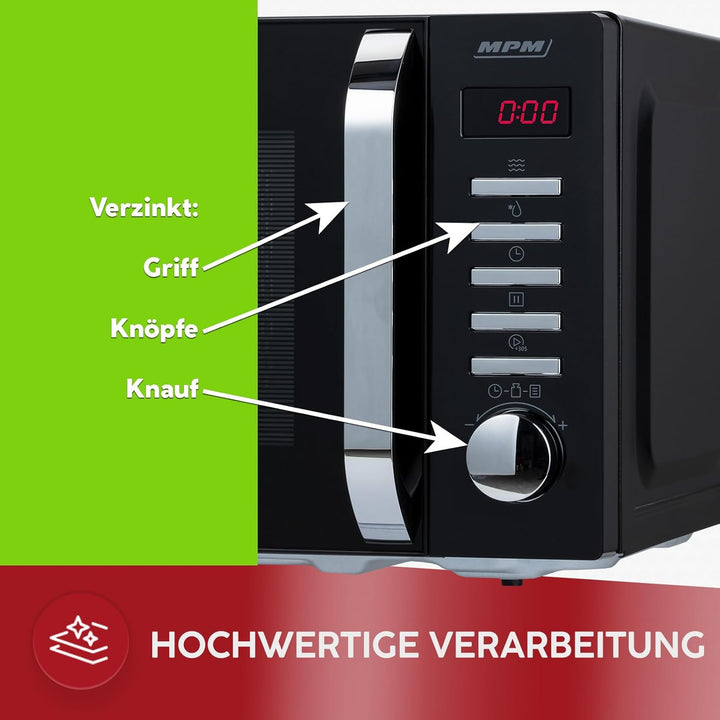 MPM Mikrowelle MPM-20-KMT-05 20 L - Mikrowellenofen für schnelles Kochen - Erwärmen und Auftauen - D