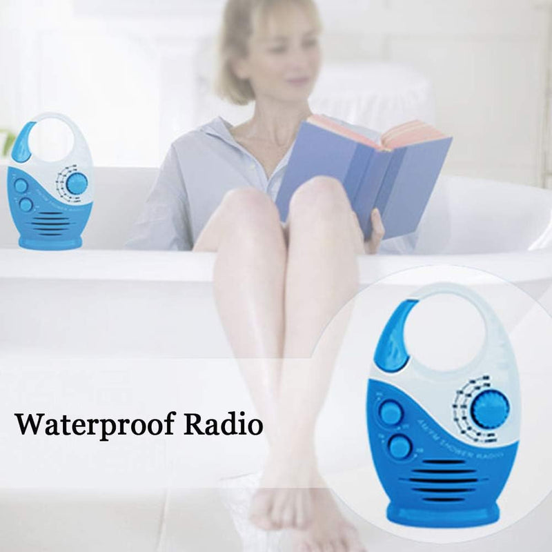 Jiakalamo Duschradio, spritzwassergeschützt, Typ AM FM Badezimmerradio, eingebauter Lautsprecher und