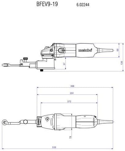 Metabo Bandfeile BFE 9-20 Set (602244500) Stahlblech-Tragkasten, Nennaufnahmeleistung: 950 W, Abgabe