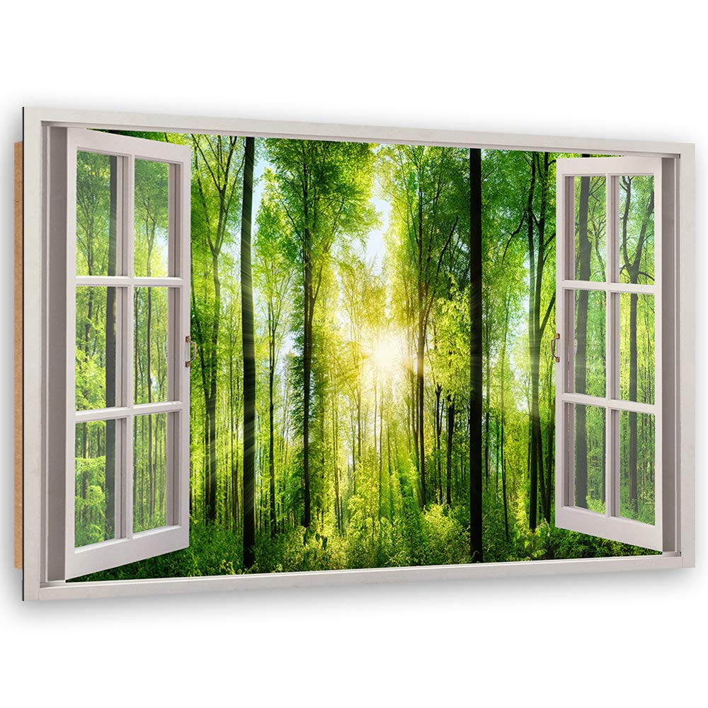 Feeby - Wandbilder Wohnzimmer 120x80 cm, Deko Paneel Bilder, Bilder für Schlafzimmer, Echter Gemalte