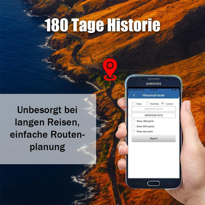Winnes GPS Tracker 4G GPS Tracker Auto Bereitschaft 90 Tage mit Kostenlosen Apps GPS Tracker Für Pkw
