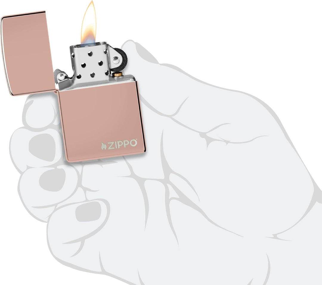 Zippo Farbige Feuerzeuge Zippo Logo in Rotgold Logo, Zippo Logo in Rotgold Logo