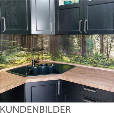 StickerProfis Küchenrückwand selbstklebend Glasoptik - MOOSGRUND - 1.8mm, Versteift, alle Untergründ