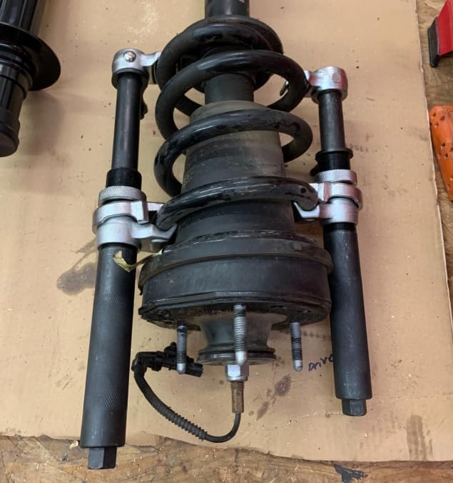FreeTec Federspanner Set 3tlg | Profi Werkzeug für KFZ Federn | Tuning & Tieferlegung | Spanner für