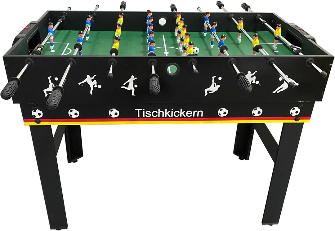 Izzy Tischkicker Multigame Spieletisch 4 in 1, inkl. komplettem Zubehör, Spieltisch mit Kickertisch,