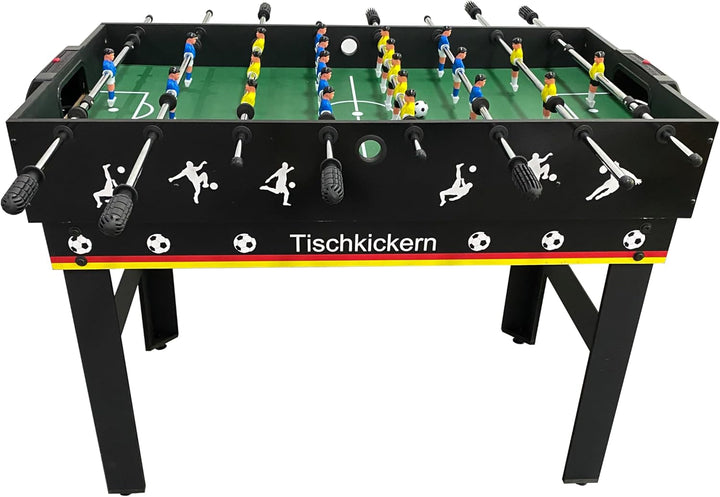 Izzy Tischkicker Multigame Spieletisch 4 in 1, inkl. komplettem Zubehör, Spieltisch mit Kickertisch,