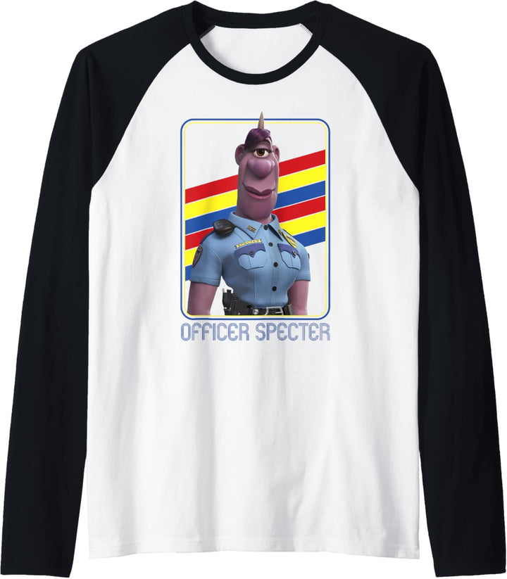 Disney Pixar Onward Officer Specter Retro Rainbow Portrait Raglan