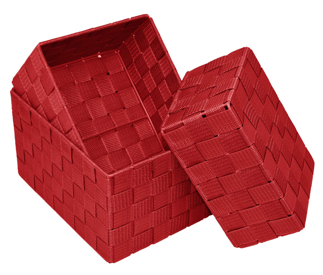 Lashuma 3er Pack Bad Körbchen, Korb Grössen: 24x18x14 cm, 21x16x12 cm und 19x14x10 cm, Regalboxen Fa
