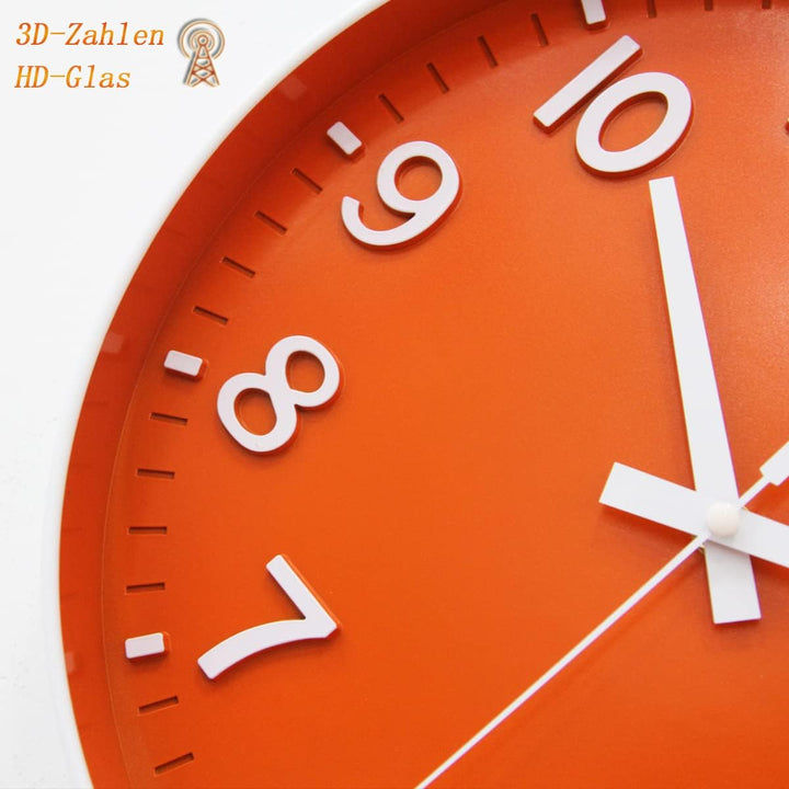 HZDHCLH Funkuhr 30 cm Grosses Ziffernblatt Wanduhr Geräuschlos,Geeignet für Schule, Zuhause, Wanddek