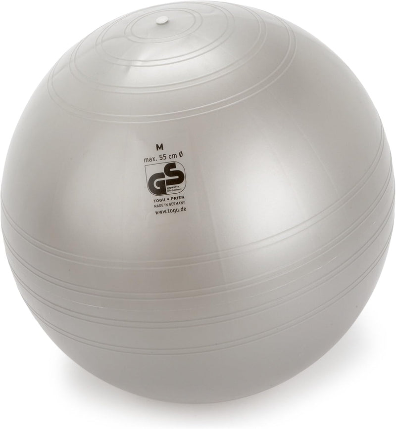 TOGU Gymnastikball Sitzball ABS (Berstsicher) 45 cm silber, 45 cm silber