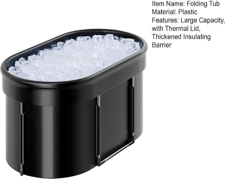 Premium 120 cm ovales Eisbad, Mobile Faltbare Badewanne, Eisbad-Kaltwasserbad für die Erholung im Fr