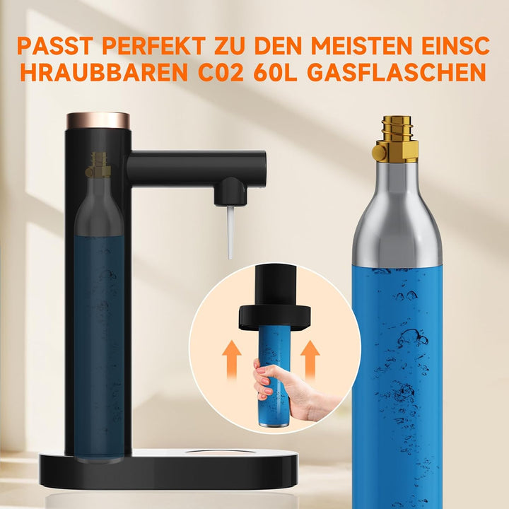 HOMELUX Wassersprudler,Sprudelwasser Maschine Mit 1L PET-Flaschen Bpa-Frei,Soda Maker,Wasser Sprudel