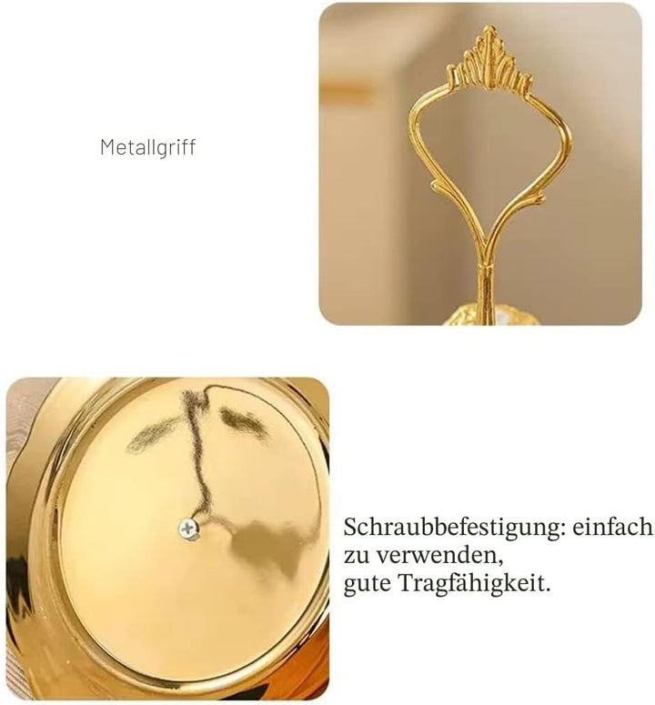 CHANJOON 3-stöckiger Keramik-Kuchenständer im Vintage-Stil mit schönem klassischem Rosenmuster, Lebe