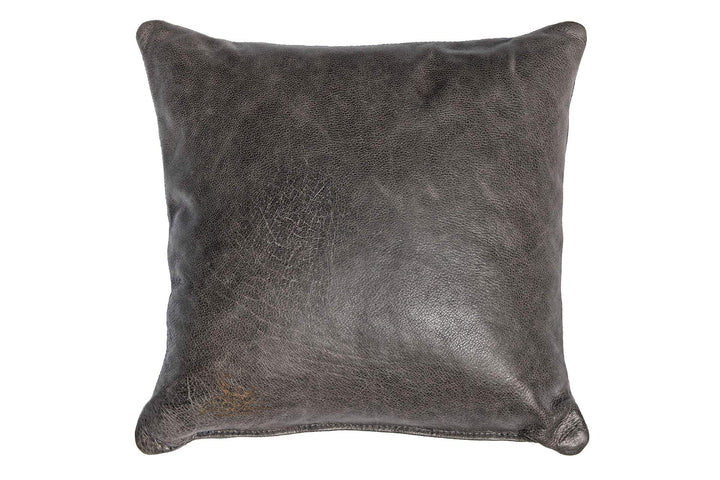 Centaur - Deko Lederkissen 40 x 40 cm für Sofa oder Schlafzimmer basaltgrau - Echt Leder Kissen Echt