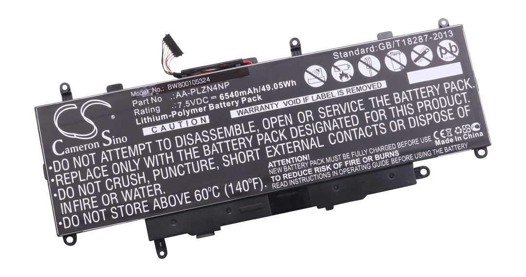 vhbw 1x Akku Ersatz für Samsung AA-PLZN4NP für Notebook (6540 mAh, 7,5 V, Li-Polymer)