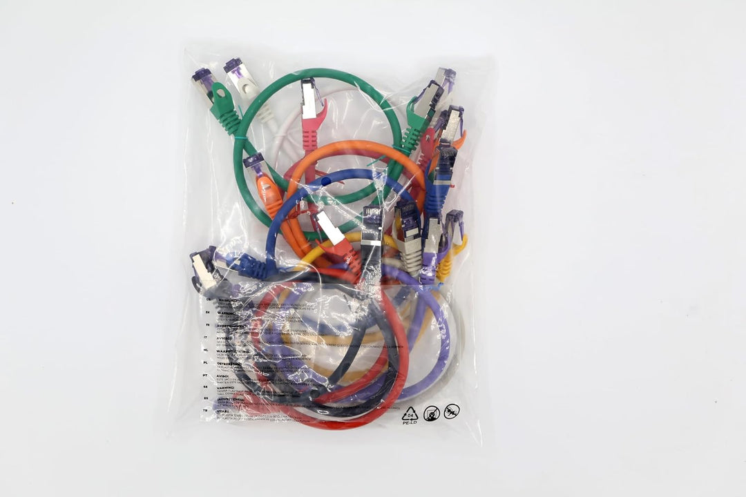 1aTTack.de 10x 0.5 M CAT7 Netzwerkkabel - 10 Gigabit - RJ45 Patchkabel Ethernet Kabel (SFTP PIMF LSZ