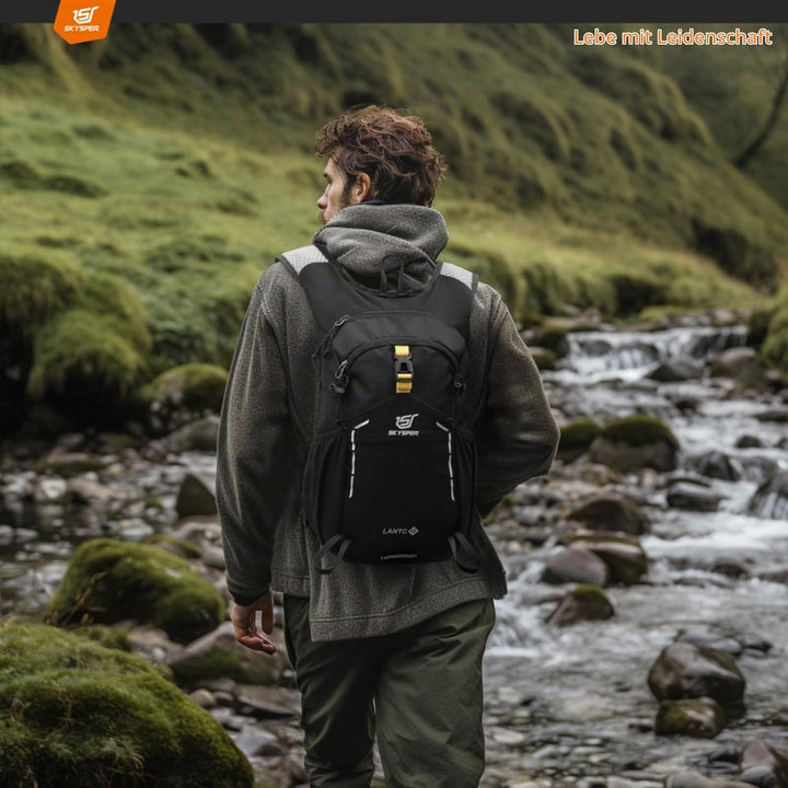 SKYSPER Wanderrucksack 15L Rucksack Herren Klein Tagesrucksack Leichter Trekkingrucksack für Wandern