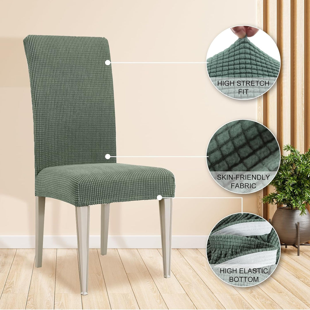 Ystyle Stretch Stuhlhussen 4er Set, Stuhlbezug Elastisch Abnehmbarer Waschbarer, Universal Hussen Fü