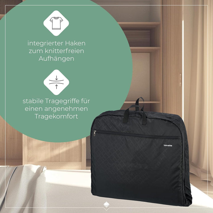 travelite grosse Kleiderhülle für Anzüge und Hemden, Gepäck Serie Mobile: Knitterfrei Reisen mit der
