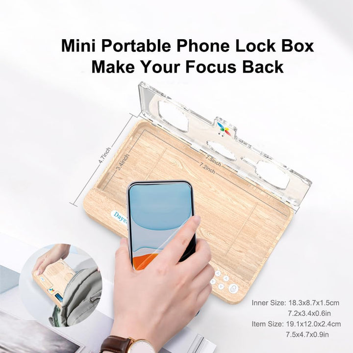 Dayear Handy Timer Box Handy Gefängnis, Handy Safe Schlossbox mit Timer Telefon Gefängnis für iPhone