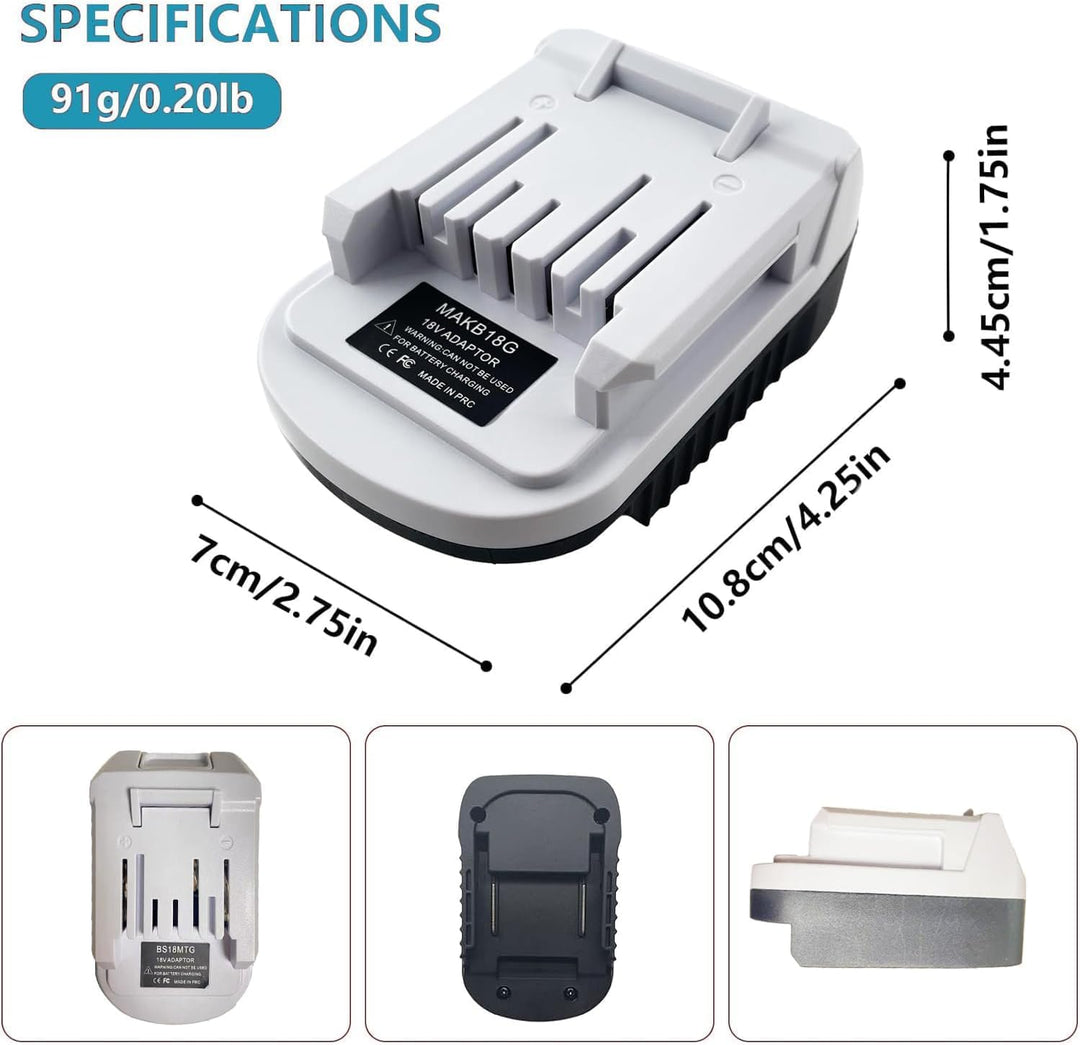 MAKB18G Akku Adapter für Makita 18V LXT Batterie BL1815 BL1820 BL1830 BL1840B, als Ersatz für den Ak