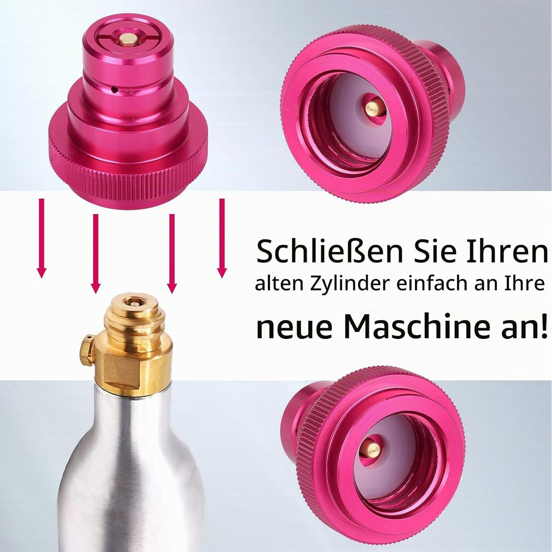 Verbesserter CO2 Schnelladapter, Kompatibel mit DUO/Terra/Art Zubehör zum Nachfüllen von Soda Maker