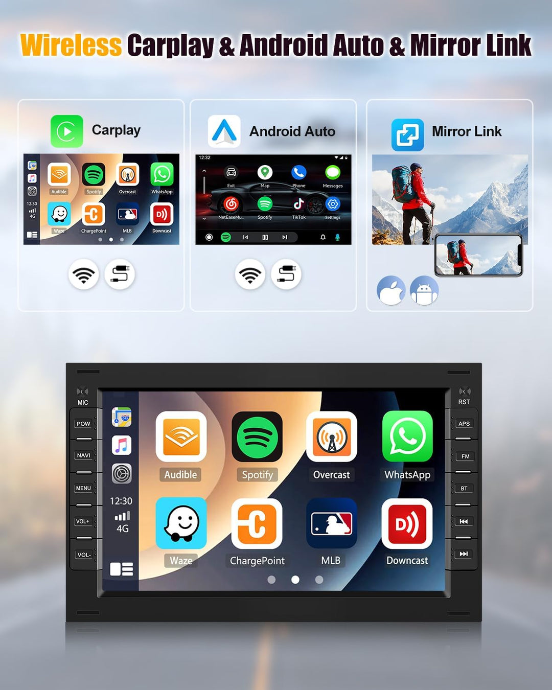 CAMECHO 2G+64G Android 13 Autoradio mit Navi für VW Golf 4 Polo Sharan Jetta MK4 Transportor T5,7 Zo
