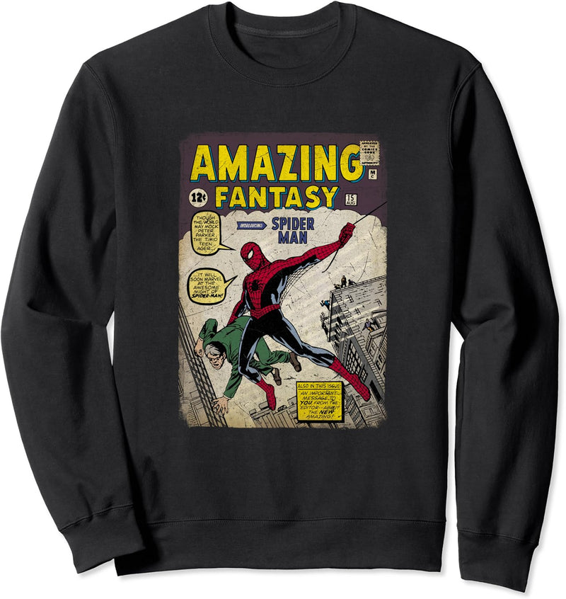 Marvel The Amazing Spider-Man Distressed Comic Cover Sweatshirt
